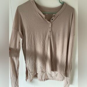 SO Women's Beige Long Sleeve Tee